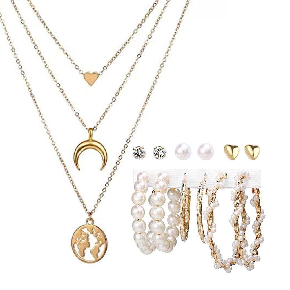 YouBella Fashion Jewellery Gold Plated Necklace and Earrings Combo Jewellery Set for Girls and Women (Gold) (Style 3) (B0B552QW5K) Amazon Price History, Amazon Price Tracker