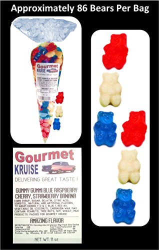 Red Wild Cherry And Blue Raspberry Gummy Bears 22 OZ miniatura 3