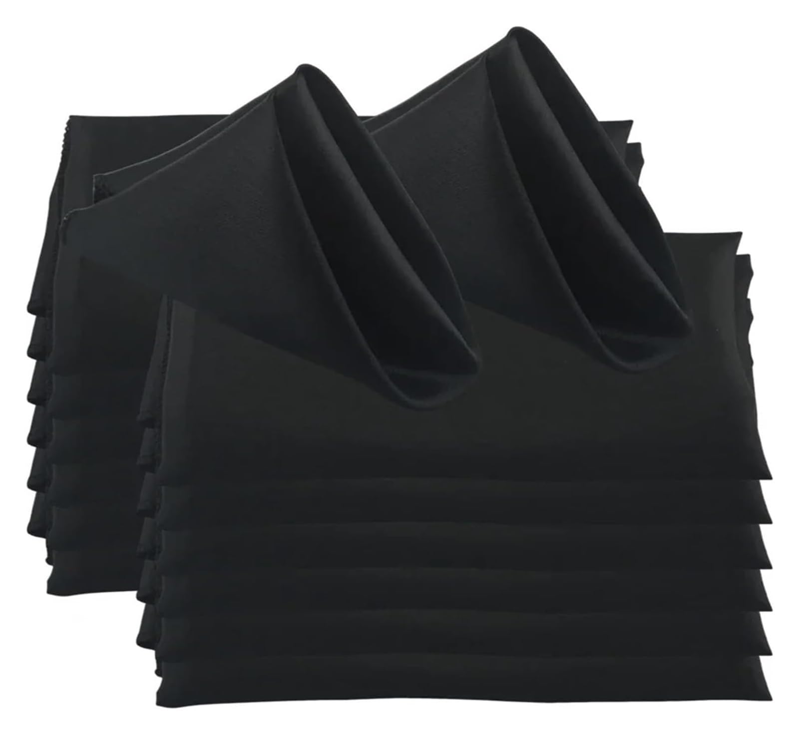 Cotton Table Napkins, Satin Table Napkins 50 Pieces 30x30cm Square Multicolor(Black)