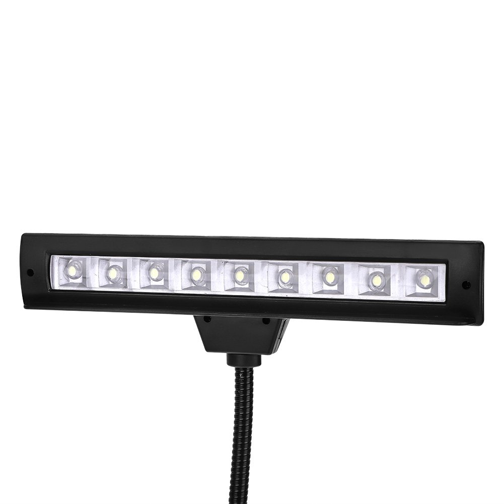 RiToEasysports Clip-On-Licht Notenpult Licht tragbare flexible 9 LEDs Clip-On-Notenpult Licht Schlafzimmer Leselampe Schreibtisch