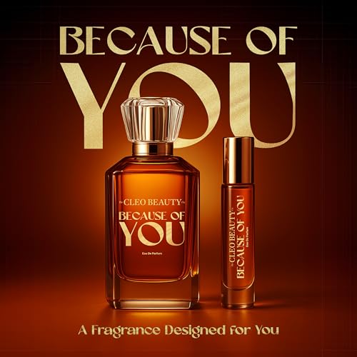 Image of Cleo Beauty Because of You Unisex Perfume 100 ml + Free 15 ml Pocket Spray | Long Lasting Luxury Fragrance for Men & Women | Travel Friendly Gift Set