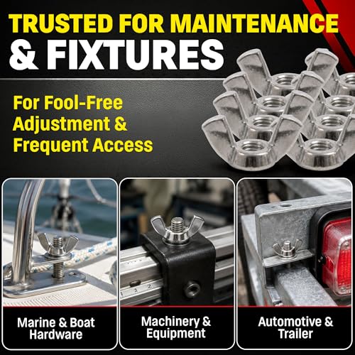Image of Stainless 7 /16-14 Wing Nuts, 304 Stainless Steel, 25 Pieces (7 /16-14 Wing Nut)