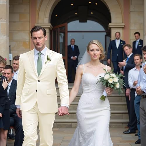 Men 3 Piece Herringbone Slim Fit Suits Wedding Tuxedos Single Breasted Two Button Peak Lapel Blazer Vest Pants Set ALV143