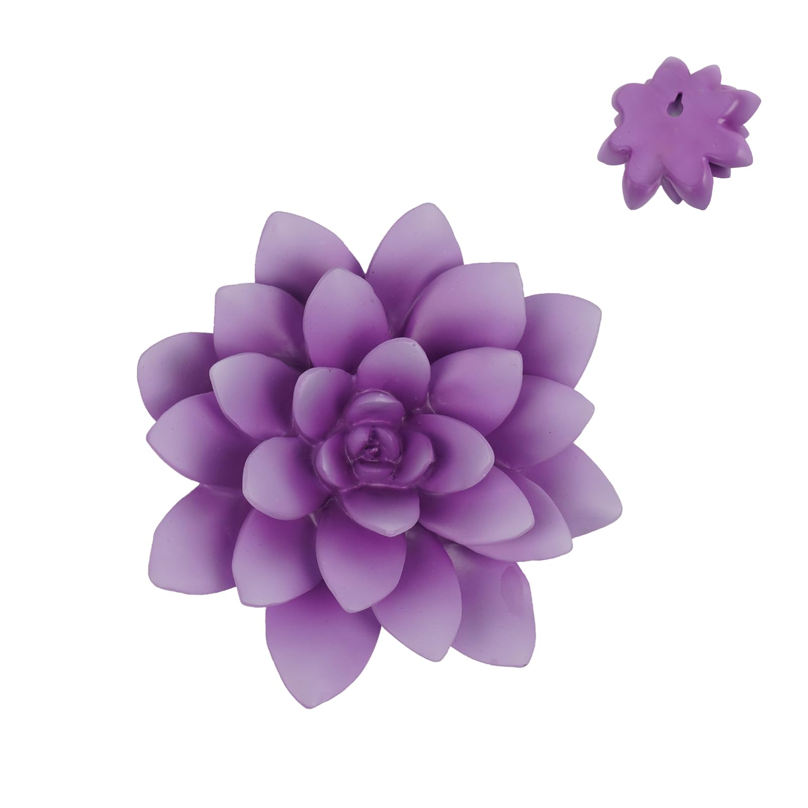 Guichifun Flower Wall Decor Succulent plants - 3D Purple Resin Wall Hanging Decor Art Decor for Home Bedroom Living Room Christmas Gift 3.75 X 4 X 1.5