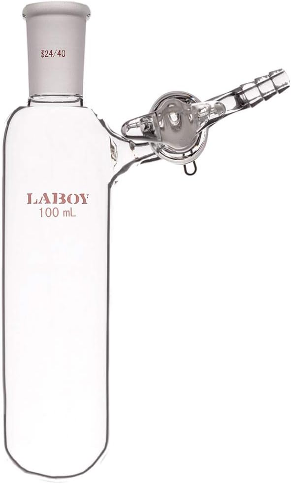 Laboy Glass 100mL Schlenk Reaction Tube with 24/40 Outer Joint Neck & Glass Stopcock at Sidearm Chemistry Lab Glassware