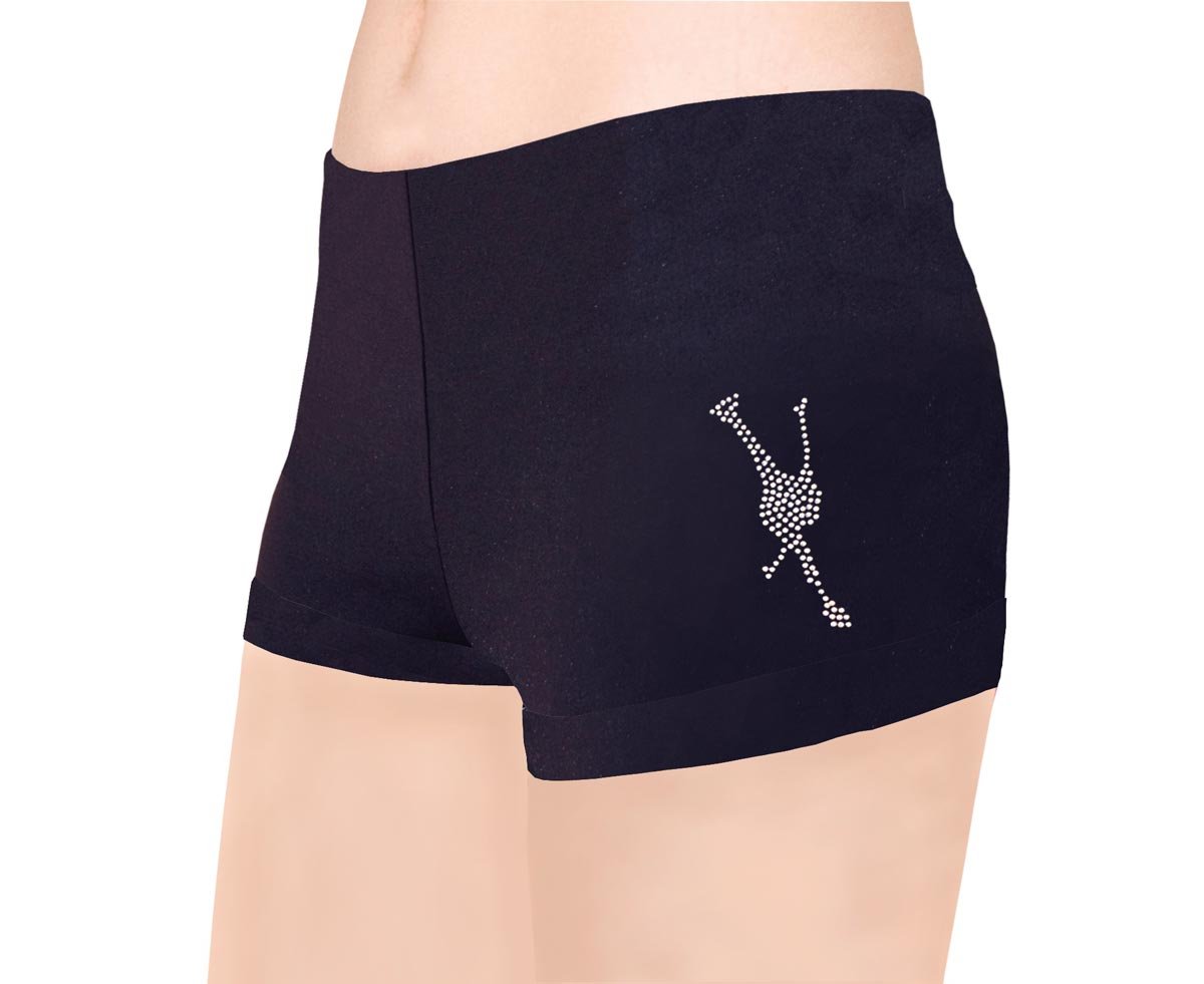Figure Skating Booty Shorts with Rhinestones (R229, Adult Large)