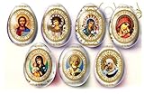 Religious Christian Easter Egg Shrink Wrapper Decorations, Pack of 7