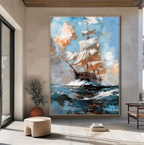 Affiches vintage de voiliers pour embellir un mur blanc