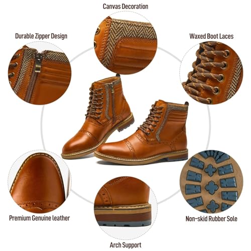 Image of Arkbird Mens Chelsea Boots, Stylish and Comfort Leather Chukka Ankle Boots with Zipper