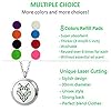 JOYMIAO Hollow Flower Aroma Essential Oil Diffuser Locket Pendant 316L Stainless Steel Magnetic Necklace Jewelry with 8 pads Mothers Day Gifts #1