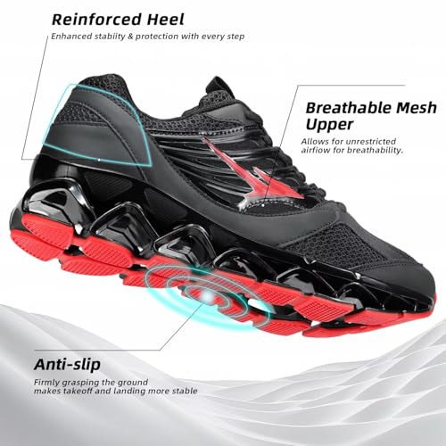 Image of Mens Running Shoes Mesh Breathable Trail Runners Fashion Sport Blade Walking Tennis Sneakers