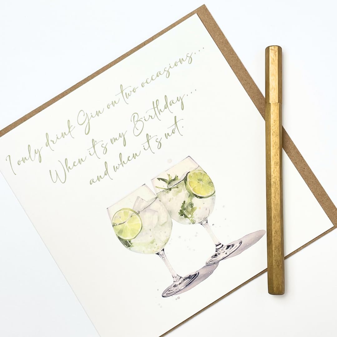 Old English Co. Lustige Geburtstagskarte 'Cocktail' Für Sie – 15x15 Cm, Blanko Innen, Für Tochter, Schwester, Freundin