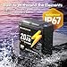 GOLDENMATE 12V 20Ah LiFePO4 Battery, IP67 Waterproof, 12V Lithium Battery w/ 5000+ Deep Cycles, Built-in BMS, Premium Lithium Iron Phosphate Cell, Ideal for Solar, Marine, Fishfinder, Off-grid camping