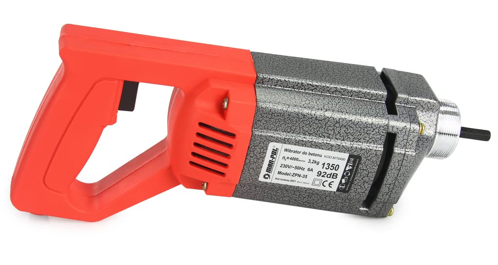 Vibratore elettrico 1350W per calcestruzzo cemento Testa Vibrante Ø35 mm 2m Motore 4500 rpm
