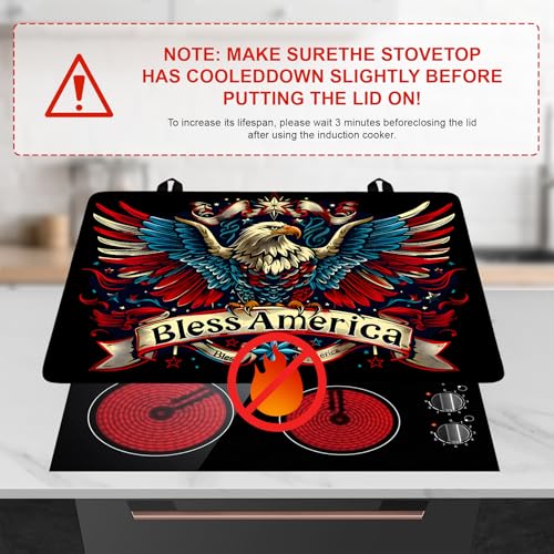 Image of Patriotic Stove Top Cover, Heat Resistant Electric Stove Protector Mat, Large Diatomite Kitchen Counter Mat, Independence Day Decor American Flag Kitchen Accessory (eagle, 28x20 Inch)