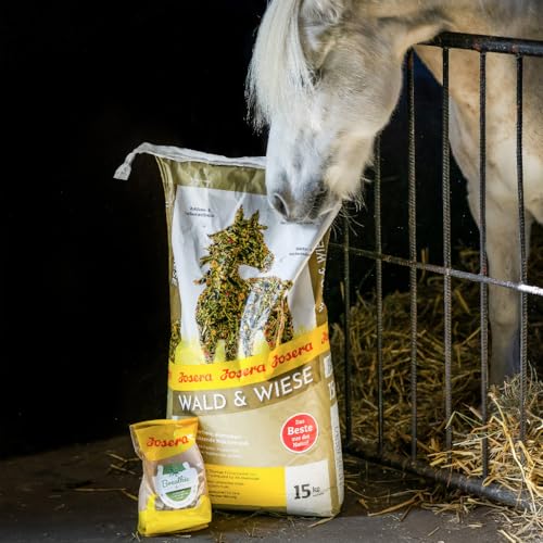 JOSERA Wald & Wiese (1 x 15 kg) | Premium Pferdefutter - das atemwegsunterstützende Kräutermüsli| haferfrei |Stärke- & zuckerreduziert | 1er Pack