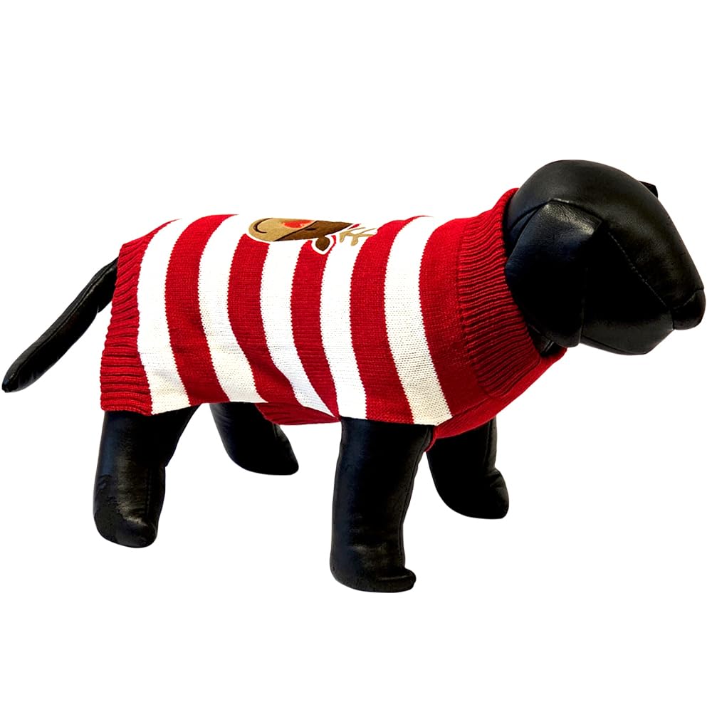 Nobby Dog Jumper Heart Nose Red/White 20 cm