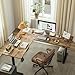 Agilestic L Shaped Standing Desk 63 x 55 inch Adjustable Height, Electric Corner Standing Desk, Sit Stand Computer Table with Splice Board, Rustic Brown