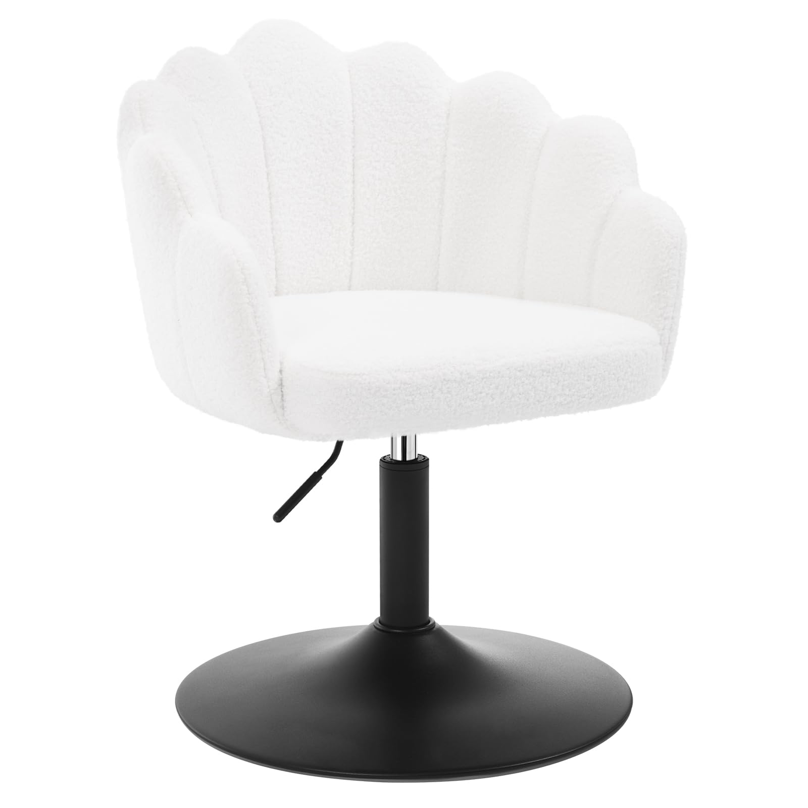 BREZO Poltrona Relax E Sedia Da Trucco Con Fiocco - Moderna Sgabello Per Toeletta - Dimensioni 47x47x69 Cm - Colori: Bianco Sporco, Rosa, Giallo, Verde, Blu - 3