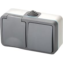 Socket and Switch IP54, Luxe Design, Weatherproof, Ideal for Outdoor Use and Wet Rooms