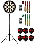 Bully Darts Full Home Dart Kit - Stand - Portable Dartboard Stand - Professional Dartboard - 2 Sets Darts - Bully Dart Flights