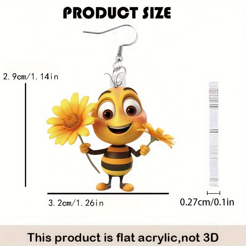 Eleganti orecchini a perno da donna, a forma di margherita, delicati girasoli e ape, eleganti gioielli floreali da indossare tutti i giorni, ideali per occasioni speciali o abiti casual, con