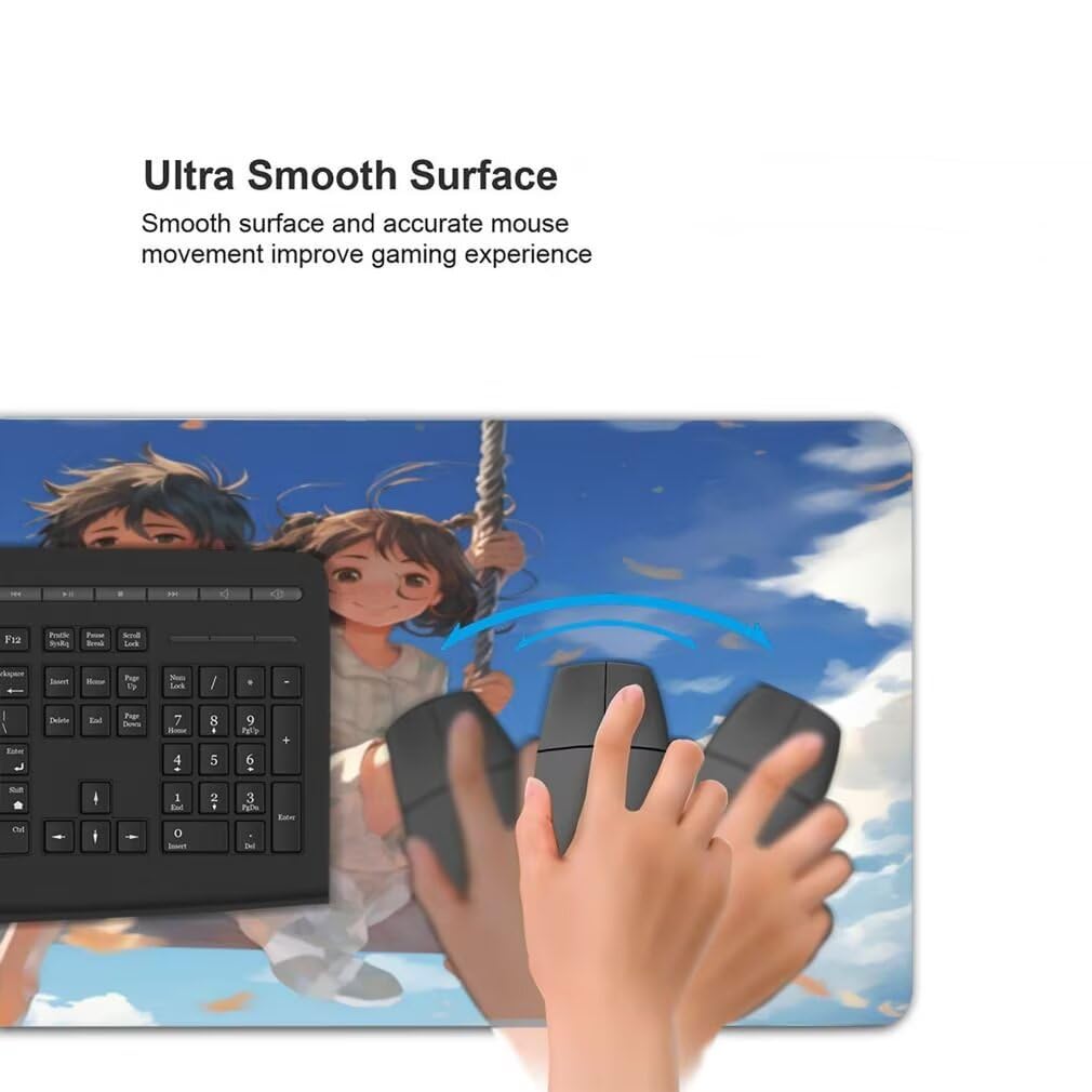 Tappetino Mouse Anime, Mouse Pad XXL 1200 x 600 x 3 mm, Altalena Tappetino Gaming Grande Sottomano Scrivania, Impermeabile Mousepad Lavabile con Base in Gomma Antiscivolo per Computer-MP1525