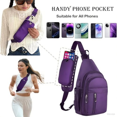 Image of JENAGREEN Sling Backpack Crossbody Sling Bag, Cross Bag Adjustable Travel Hiking Essentials Casual Daypack Multipurpose Chest Bag Purse for Women Men