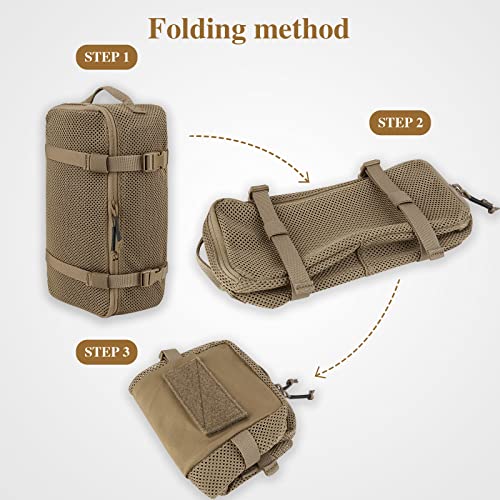 PETAC GEAR 3 PCS Tactical Modular Packing Cubes, Large Capacity Mesh Storage Bag,Outdoor Travel Organize Storage Pouches Bags.4