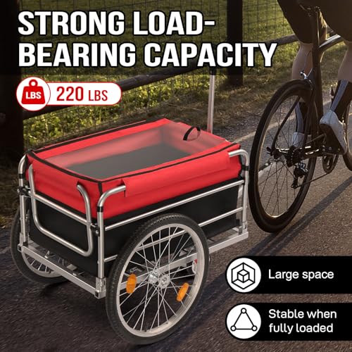 Ktaxon Bike Cargo Trailer, Heavy Duty 220 lbs Bicycle Wagon
