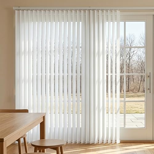 Genérico Cortina Lamas Verticales Persiana Veneciana Opaco Privacidad Estores Verticales Regular La Luz Cortina Corredera para Balcón Puertas Ventanas 50cm 150cm 250cm 300cm(220cmW x 160cmH)