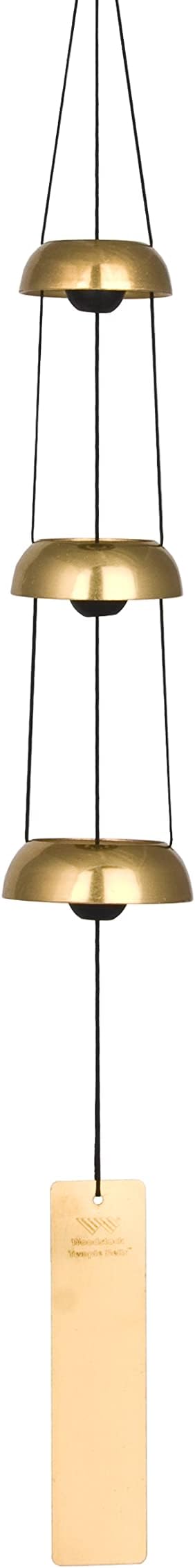 Woodstock Chimes Signature Collection, Woodstock Temple Bells, Trio 24 Brass, Wind Bells for Outdoor, Patio, Home or Garden Decor TB3