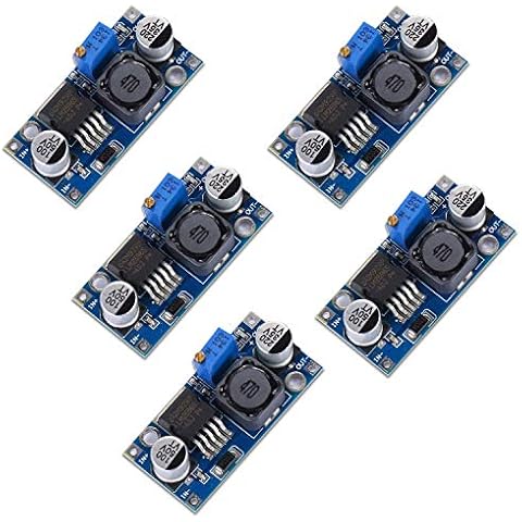 Yizhet 5 Pack Buck Converter DC to DC Converter High Efficiency Voltage Regulator 3.0-40V to 1.5-35V Buck Converter Adjustable Power Supply Module Cover