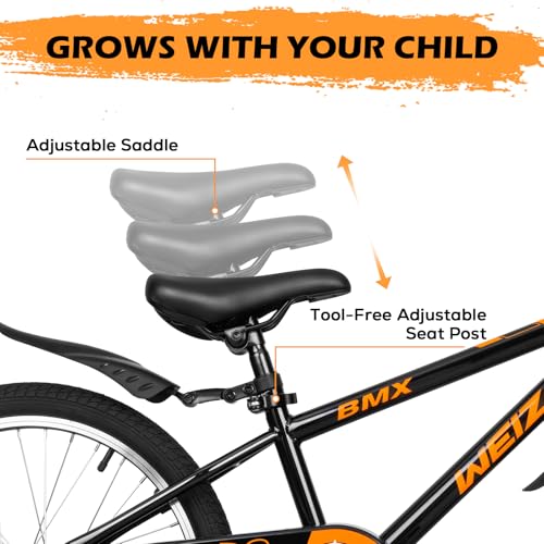 WEIZE 16 20 Inch Kids Bikes,Boy’s Bike for Kids,BMX Style