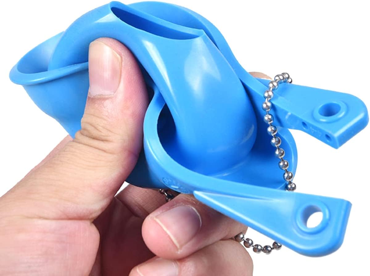 2 Pack 3 Inch Toilet Flapper Replacement Fits Gerber 99-788 Tanks, Blue | Water-Saving Rubber Flapper with Stainless Steel Chain, Durable Tank Seal Repair Replacement Parts for Most 3" Flush Valves