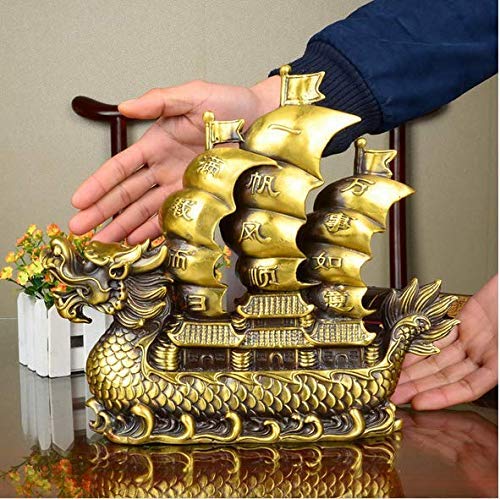 Ornements de bateau à voile en cuivre pur pour une décoration de maison haut de gamme et élégante