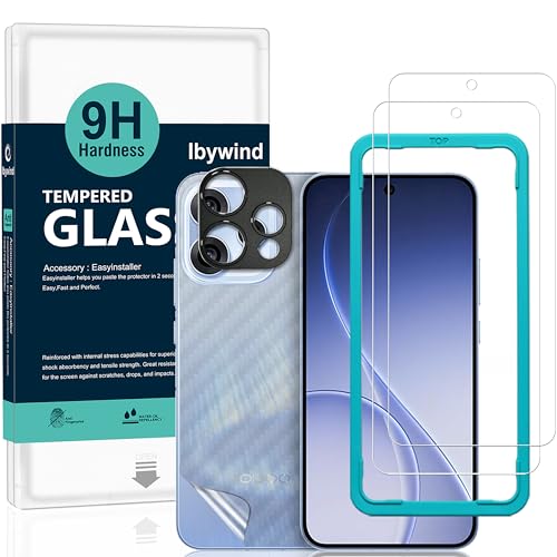 Image of Ibywind for Oppo Reno15 5G Screen Protector,2 Pack,9H Hardness Tempered Glass and Camera Lens Protector,with Alignment Frame,Full Coverage,Bubble Free,Fingerprint Unlock,Scratch Resistant