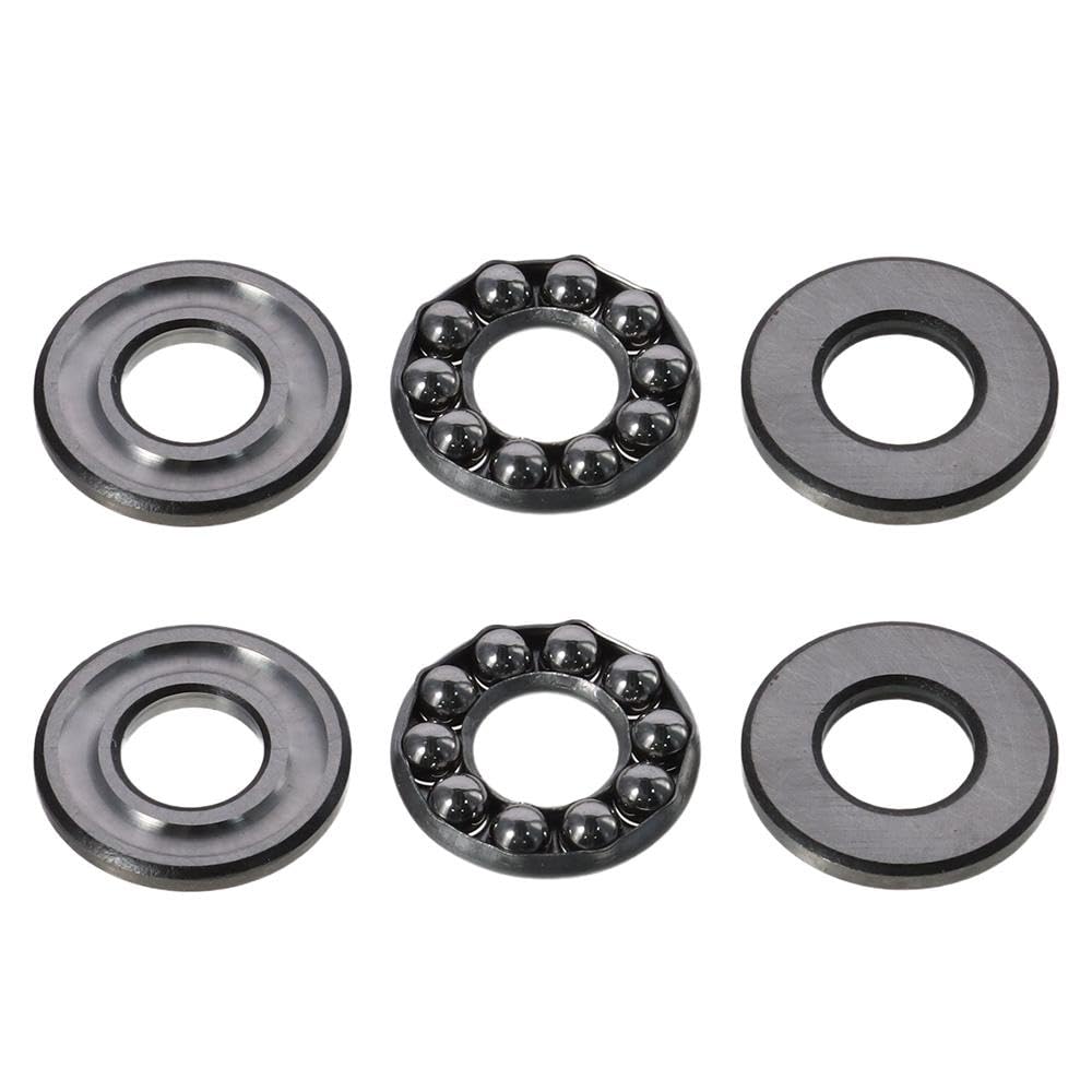 SHUATI with Washers 2pcs Chrome Steel Low Noise One-Way Rolling Direction Miniature Ball Bearing Plane Axial Ball Bearing Rotating Applications(51201 12x28x11mm)