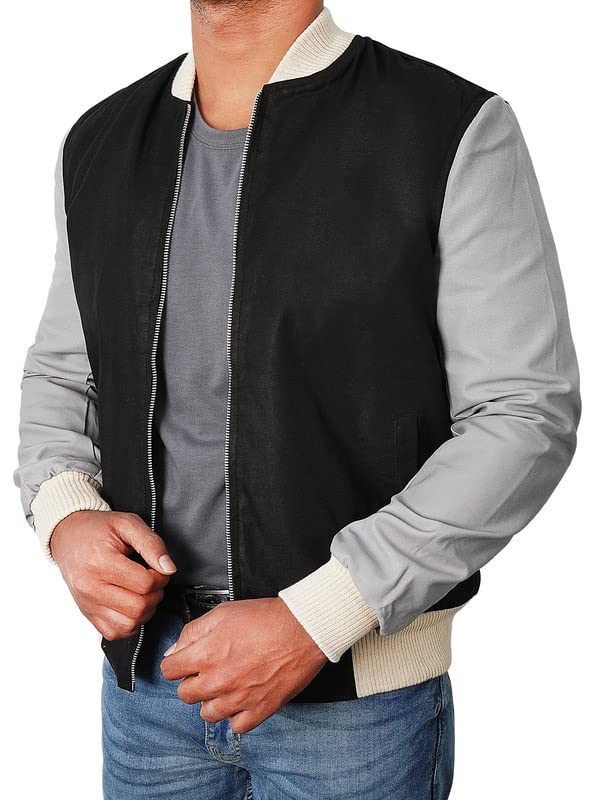 Mens Movies Cotton Wool Lightweight Varsity Bomber Jacket Collection2