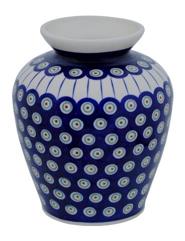 Original Bunzlauer Keramik Vase/Blumenvase, Höhe 19,7cm im Dekor 8