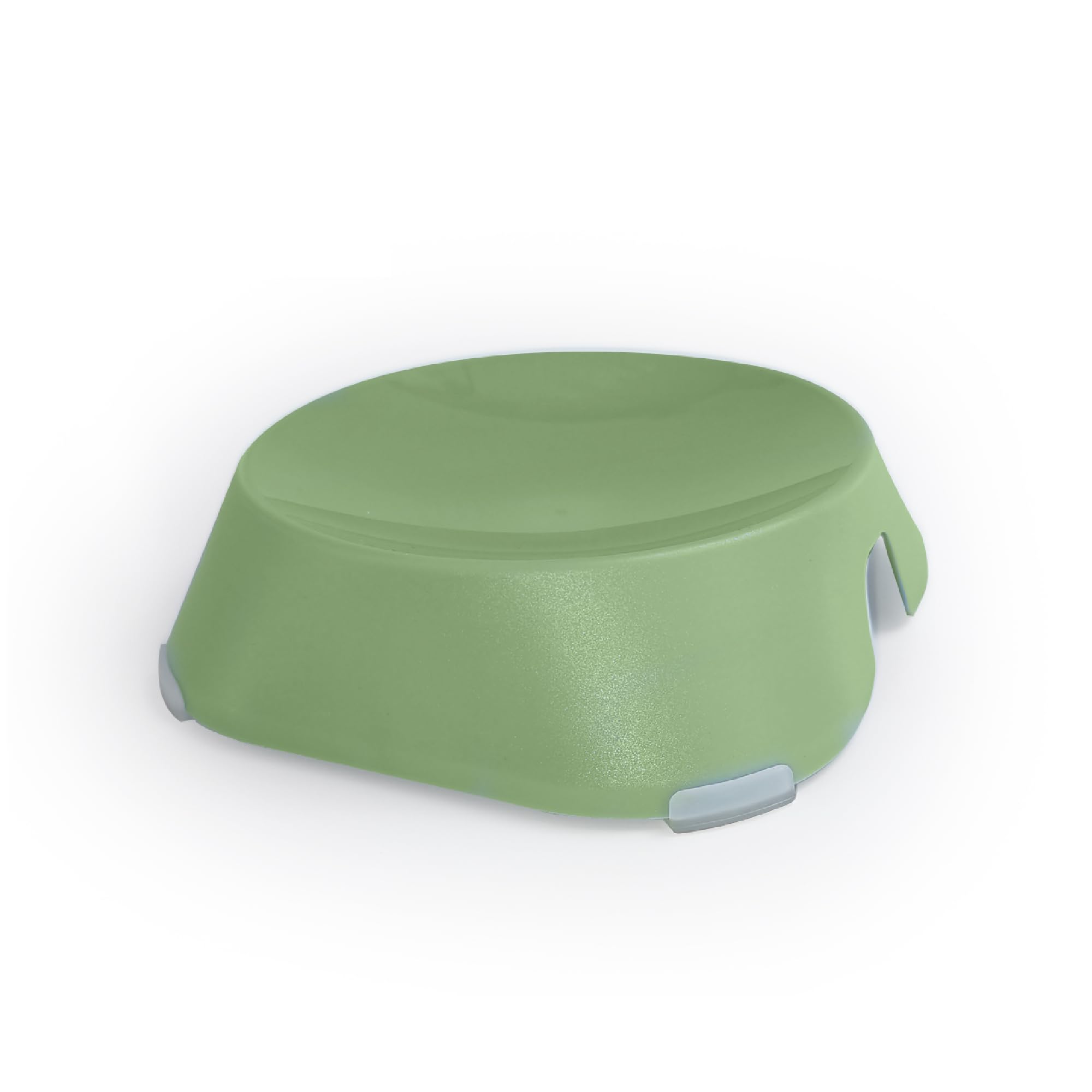 Ancol Made From Round Shallow Pet Bowl in Green Dishwasher Safe Hygienic Lightweight Durable Non-Slip Bottom Indoor Portable Dog Puppy Feeding Dish