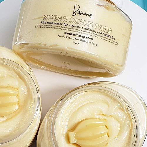 Sunbasil Soap Banana Sugar Scrub. Body Polish Scrub. Summer Scents. Bath Gifts For Women #TOP2