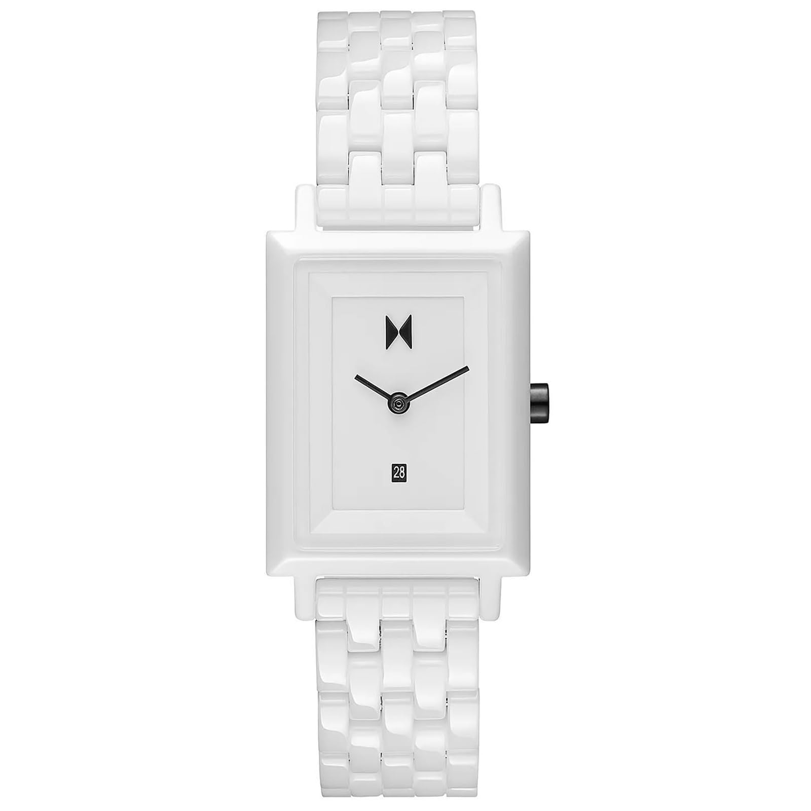MVMT Sig Square Ceramic Analog White Dial Womens Watch-28000205-D (B09RQXZXHW) Amazon Price History, Amazon Price Tracker