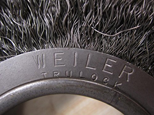 Image of Weiler 03010 4-1 /2 inch Wide Face Crimped Wire Wheel, .0118 inch Steel Fill, 2 inch Arbor Hole, Made in The USA