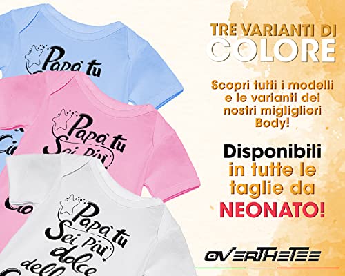 Overthetee Body Neonato Rosa Papà - Papà tu sei