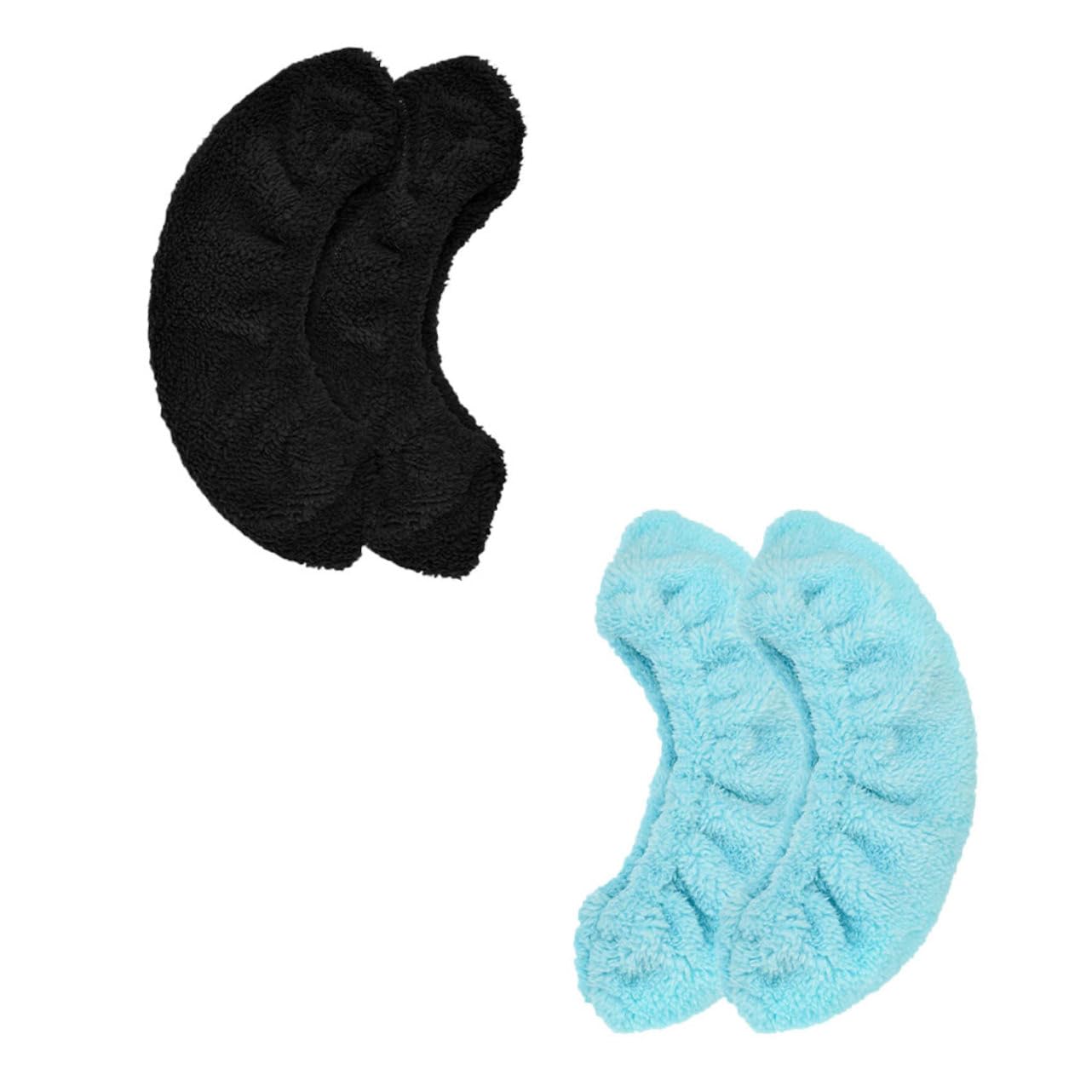 TOYANDONA Protège-Lames de Patins en Peluche pour Garçon et Filles, Lot de 2 Paires, Couleur Noir, en Polyester Robuste, Pratique du Patinage