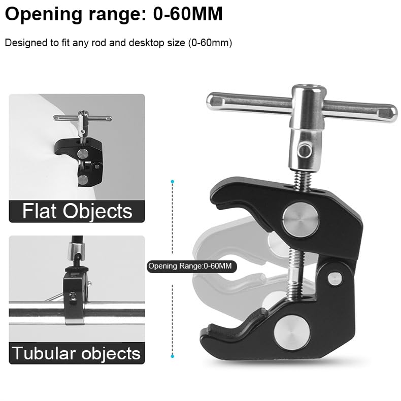 Supporto a braccio magico, supporto universale per telefoni da 9,8 pollici e fotocamere, braccio fotografico girevole, supporto da scrivania con braccio estensibile per fotocamera, monitor