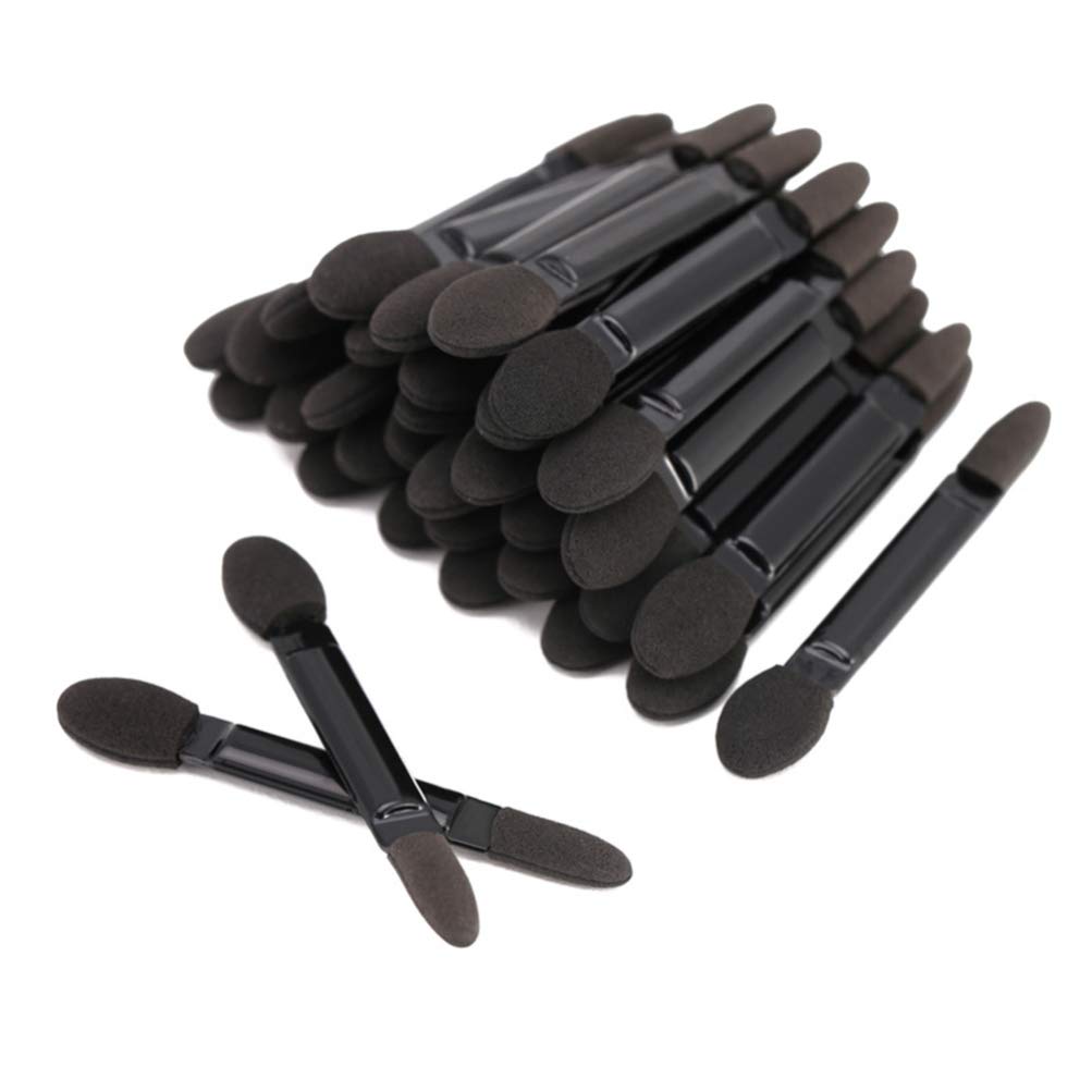 100pcs Double Sided Eyeshadow Brush Sponge Eyeshadow Applicator Resuable for Women Girls Makeup Tool