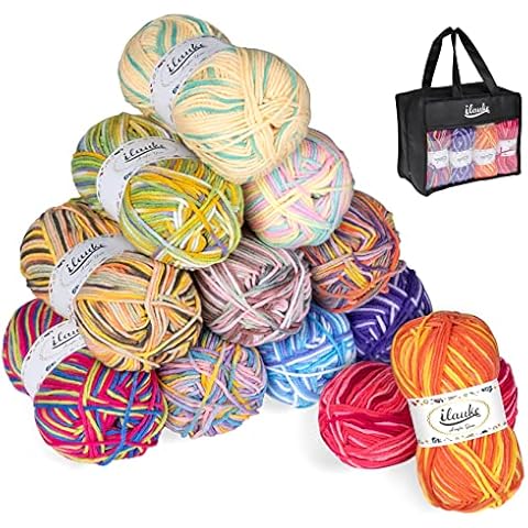 ilauke Assorted Double Knitting Yarn Set Cover