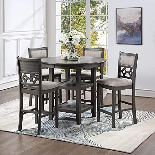 New Classic Furniture Mitchell Counter Set, Gray